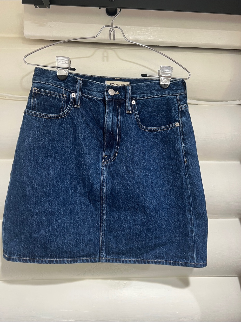 Madewell Dark Blue Denim Mini Skirt